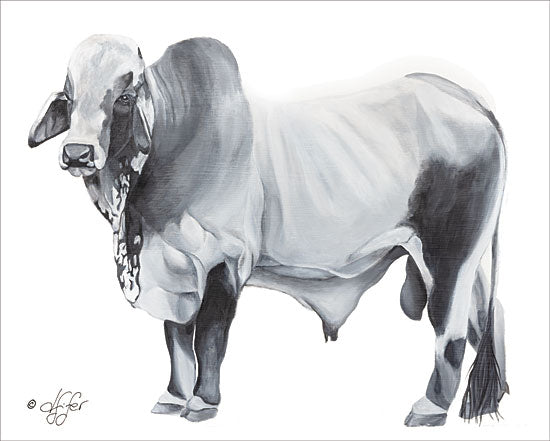 Diane Fifer DF101 - Hey Big Grey - 16x12 Bull, Farm, Black & White from Penny Lane