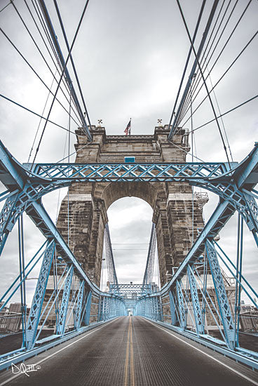 Donnie Quillen DQ133 - The Blues I Suspension Bridge, Cincinnati, Ohio, Bridge, Photography from Penny Lane