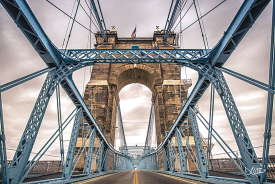 Donnie Quillen DQ134 - The Blues II Suspension Bridge, Cincinnati, Ohio, Bridge, Photography from Penny Lane