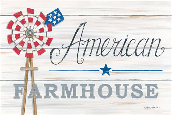 Deb Strain DS1666 - American Farmhouse Farmhouse, Windmill, Red, White & Blue, Americana, Shiplap from Penny Lane