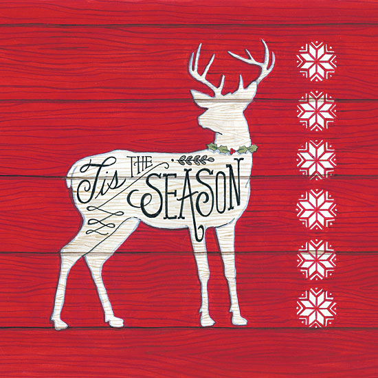Deb Strain DS1690 - Tis the Season Deer Tis the Season, Deer, Wood Pallet, Holiday, Snowflakes from Penny Lane