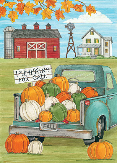 Deb Strain DS1753 - Pumpkins for Sale - 12x16 Pumpkins for Sale, Pumpkin, Farm, Barn, Truck, Autumn from Penny Lane