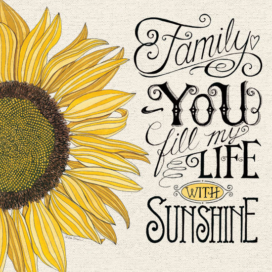 Deb Strain DS1849 - DS1849 - Fill My Life With Sunshine - 12x12 Signs, Family, Sunflower, Typography from Penny Lane