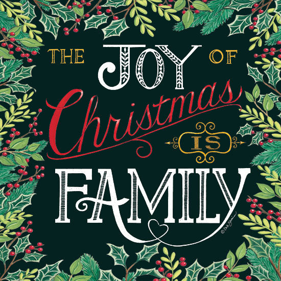 Deb Strain DS1851 - DS1851 - Joy of Christmas  - 12x12 Signs, Christmas, Wreath, Family, Typography from Penny Lane