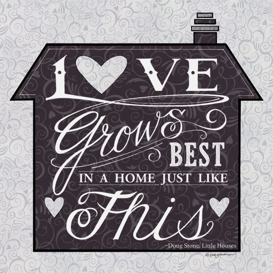 Deb Strain DS1852 - DS1852 - In a Home - 12x12 Signs, Patterns, Home, Love, Hearts, Typography from Penny Lane