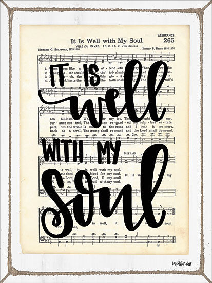 Imperfect Dust DUST131 - It Is Well with My Soul It is Well with My Soul, Sheet Music, Calligraphy from Penny Lane