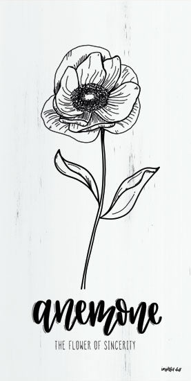 Imperfect Dust DUST242 - Anemone - the Flower of Sincerity - 9x18 Anemone, Flower of Sincerity, Flower, Sketches, Black & White from Penny Lane