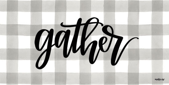 Imperfect Dust DUST249 - Gather - 18x9 Gather, Gingham, Plaid, Gray and White, Signs from Penny Lane
