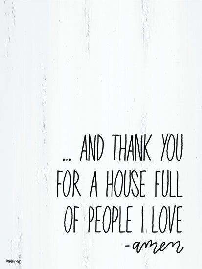 Imperfect Dust DUST253 - People I Love - 12x16 Thank You, House, Family, Prayer, Amen, Signs from Penny Lane