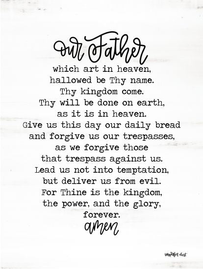 Imperfect Dust DUST295 - Lord's Prayer - 12x16 Lord's Prayer, Our Father, Religious, Christian from Penny Lane