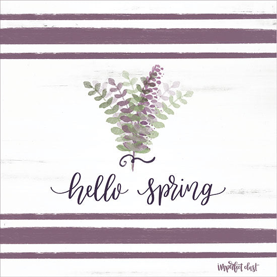Imperfect Dust DUST341 - DUST341 - Hello Spring - 12x12 Hello Sprig, Eucalyptus, Linen Tea Towel, Calligraphy, Signs from Penny Lane