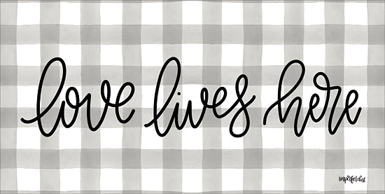 Imperfect Dust DUST403 - DUST403 - Love Lives Here - 18x9 Love Lives Here, Buffalo Plaid, Calligraphy, Signs from Penny Lane