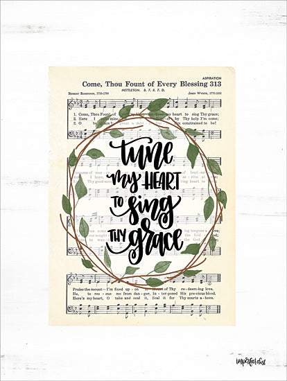 Imperfect Dust DUST444 - DUST444 - Tune My Heart I - 12x16 Tune My Heart, Sheet Music, Wreath, Song from Penny Lane