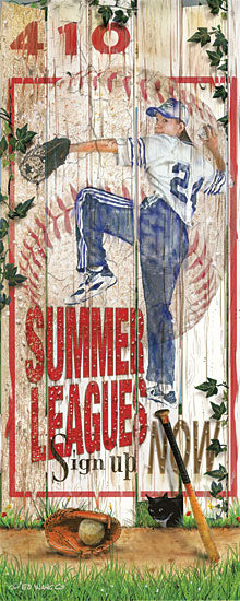Ed Wargo ED373 - Baseball Summer Leagues - Baseball, Fence, Baseball Player, Pitcher from Penny Lane Publishing