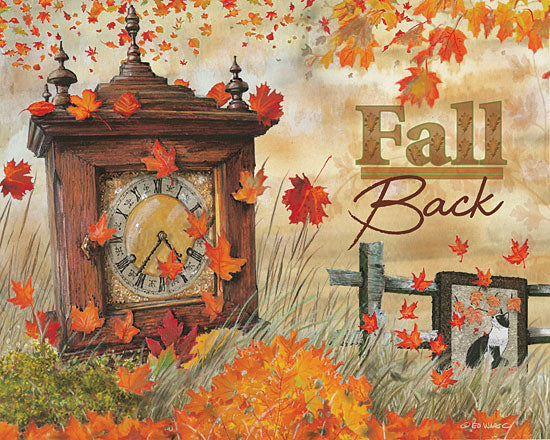 Ed Wargo ED376 - Fall Back - Autumn, Time Change, Clock, Leaves from Penny Lane Publishing