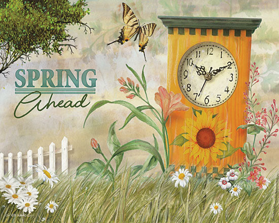 Ed Wargo ED377 - Spring Forward - Spring, Flowers, Clock, Time Change from Penny Lane Publishing