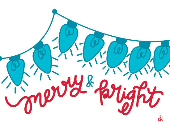 Erin Barrett FTL156 - FTL156 - Merry & Bright    - 16x12 Signs, Christmas, Christmas Lights, Typography from Penny Lane