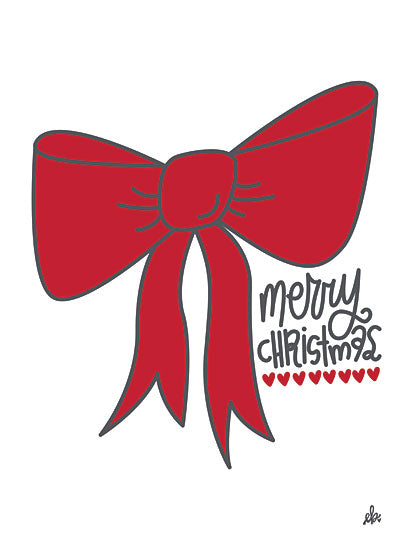 Erin Barrett FTL169 - FTL169 - Merry Christmas   - 12x16 Signs, Christmas, Bow, Merry Christmas, Hearts, Typography from Penny Lane