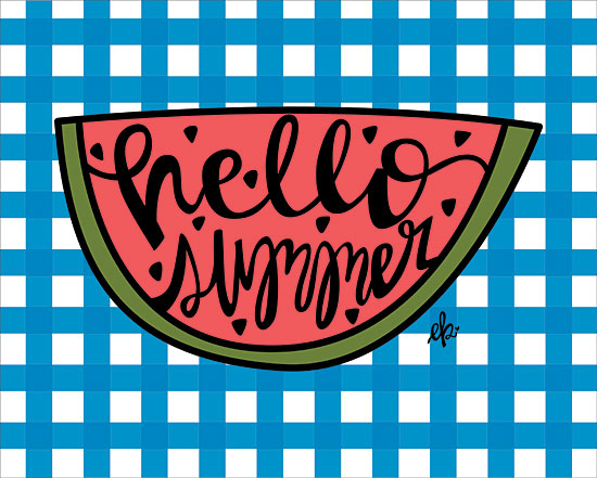 Erin Barrett FTL271 - FTL271 - Hello Summer Watermelon - 16x12 Hello Summer, Watermelon, Grid, Picnic, Leisure from Penny Lane