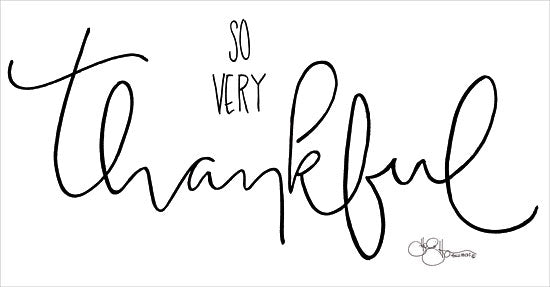 Hollihocks Art HH113 - So Very Thankful - 18x9 Thankful, Calligraphy, Signs, Black & White from Penny Lane