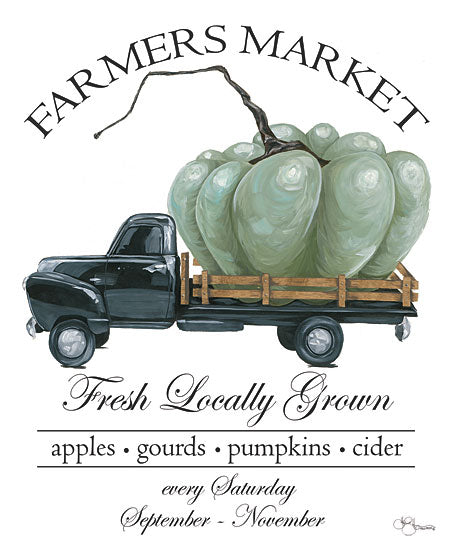 Hollihocks Art HH136 - HH136 - Farmers Market Truck - 12x16 Farmers Market, Truck, Pumpkins, Harvest, Autumn, Signs from Penny Lane