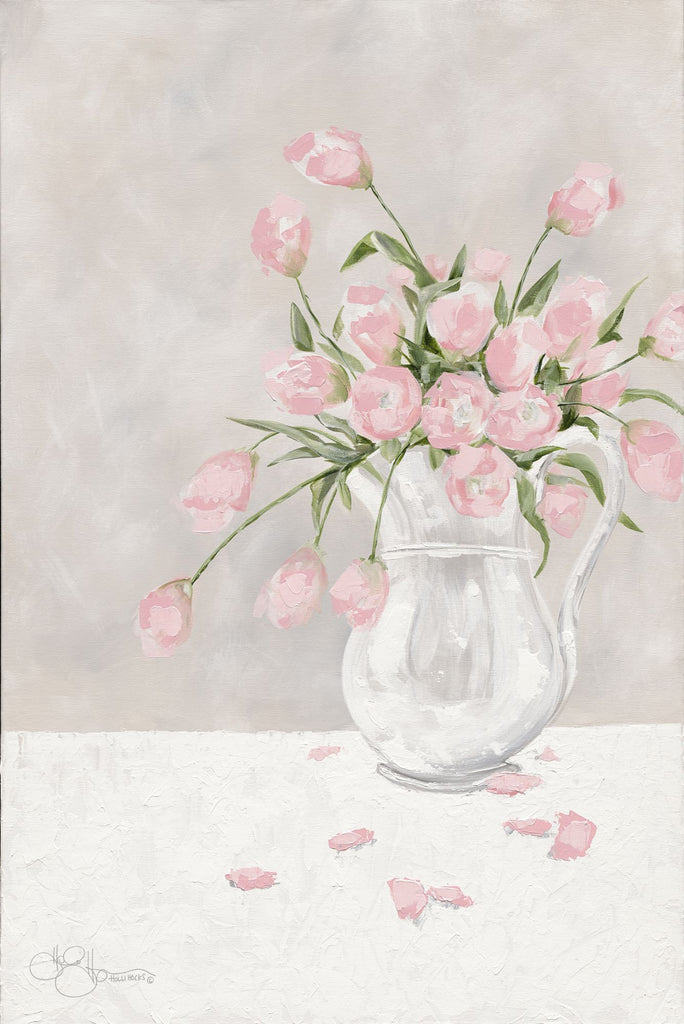 Hollihocks Art HH140 - HH140 - Pink Tulips - 12x18 Tulips, Flowers, Pink Tulips, Vase from Penny Lane