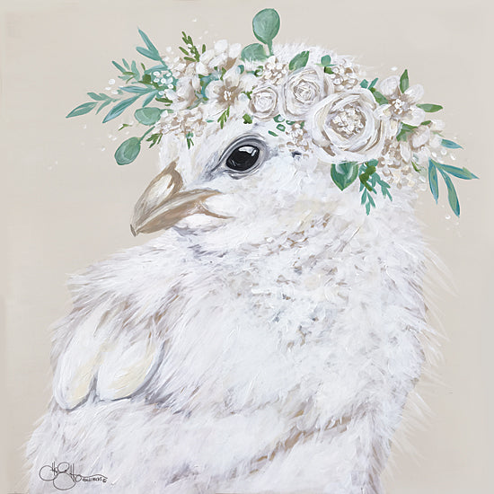 Hollihocks Art HH153 - HH153 - Joy the Chick - 12x12 Portrait, Floral, Botanical, Chicken, Farm Animals from Penny Lane