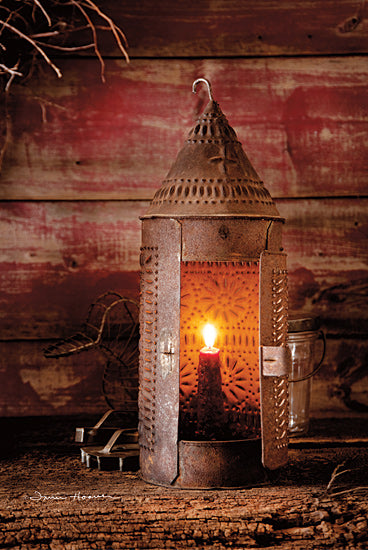 Irvin Hoover HOO125 - HOO125 - Tinner's Lantern - 12x18 Lantern, Lighted Candle, Tinware, Photography from Penny Lane