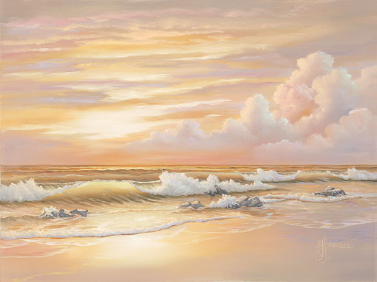 Georgia Janisse JAN241 - Bright Sunset with Dunes - Coast, Shore, Coastline, Sand, Beach, Clouds from Penny Lane Publishing