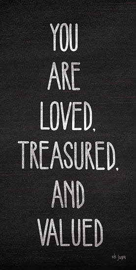 Jaxn Blvd. JAXN173 - You Are Loved, Treasured and Valued Love, Treasure, Value, Black & White, Signs from Penny Lane