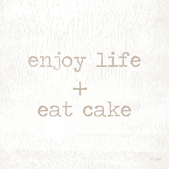 Jaxn Blvd. JAXN333 - Enjoy Life + Eat Cake - 12x12 Enjoy Life, Eat Cake, Kitchen, Humorous from Penny Lane