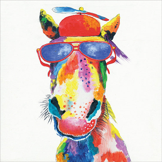 JG Studios JGS144 - JGS144 - Horse - 12x12 Horse, Abstract, Sunglasses,  Rainbow Colors, Humorous from Penny Lane