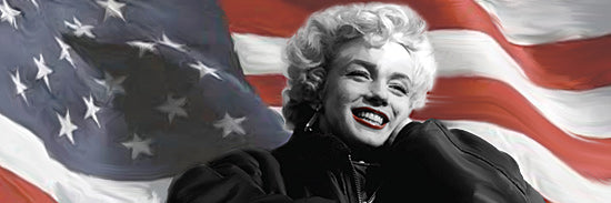JG Studios JGS160 - JGS160 - My Favorite in Flag - 18x6 Marilyn Monroe, 1950s, Nostalgia, Figurative, Icon, American Flag from Penny Lane