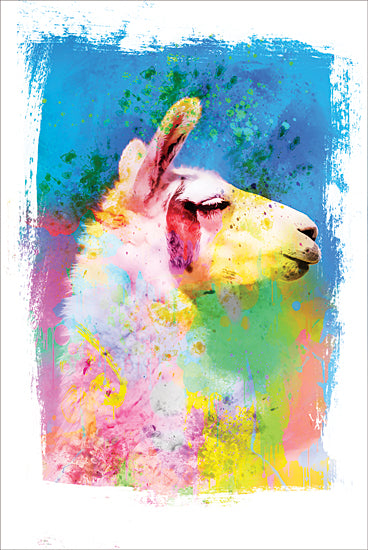 JG Studios JGS174 - JGS174 - Rainbow Llama I - 12x18 Llama, Rainbow Colors, Abstract, Portrait from Penny Lane