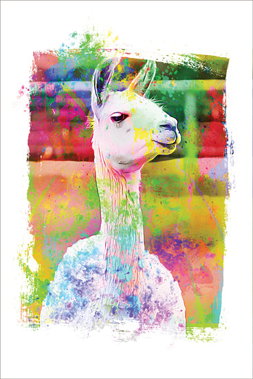 JG Studios JGS177 - JGS177 - Rainbow Llama IV - 12x18 Llama, Rainbow Colors, Abstract, Portrait from Penny Lane