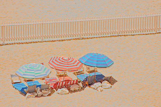 JG Studios JGS193 - JGS193 - Row of Umbrellas on Beach - 18x12 Umbrellas, Beach, Tropical, Leisure from Penny Lane