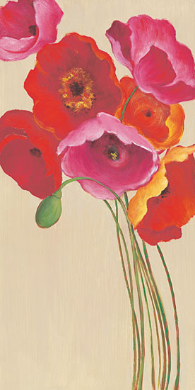 JG Studios JGS233 - JGS233 - Tall Poppies II - 9x18 Abstract, Flowers, Poppies, Pink Flowers, Botanical from Penny Lane