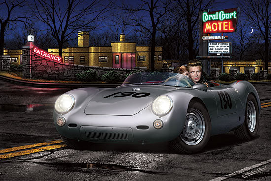 JG Studios JGS249 - JGS249 - No Tell Motel - 18x12 James Dean, Neon, Nostalgia, Movies, Classic Cars from Penny Lane