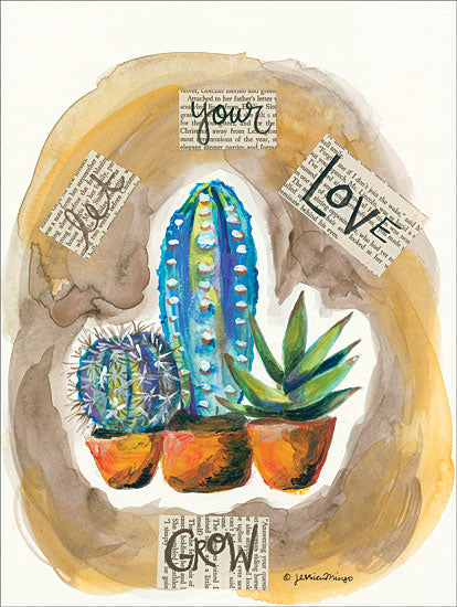 Jessica Mingo JM140 - Let Your Love Grow Let Your Love Grow, Cactus, Pots, Signs from Penny Lane