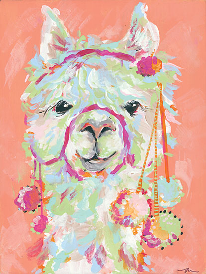 Jessica Mingo JM181 - Llama Love - 12x16 Llama, Festive, Fiesta, Portrait from Penny Lane