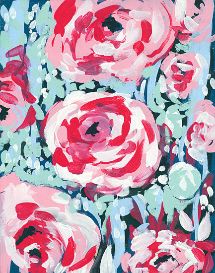 Jessica Mingo JM184 - Chorus of the Rose - 12x16 Abstract, Roses, Triptych from Penny Lane