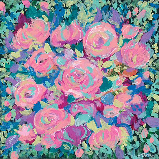 Jessica Mingo JM186 - Pink Blossoms - 12x12 Abstract, Flowers, Pink from Penny Lane