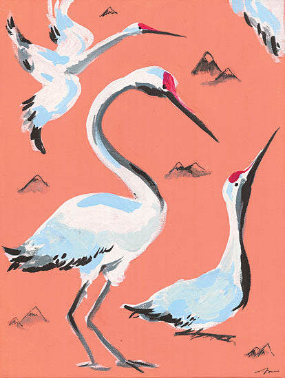 Jessica Mingo JM193 - Storks I - 12x16 Storks, Abstract, Coastal, Tropical from Penny Lane