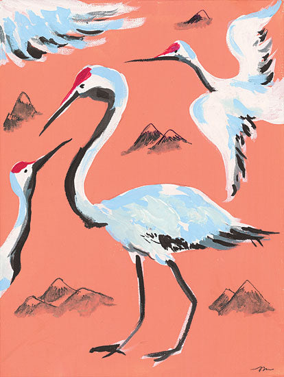 Jessica Mingo JM194 - Storks II - 12x16 Storks, Abstract, Coastal, Tropical from Penny Lane