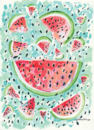 Jessica Mingo JM230 - JM230 - Watermelon Weather - 12x16 Abstract, Watermelon, Watermelon Slices from Penny Lane