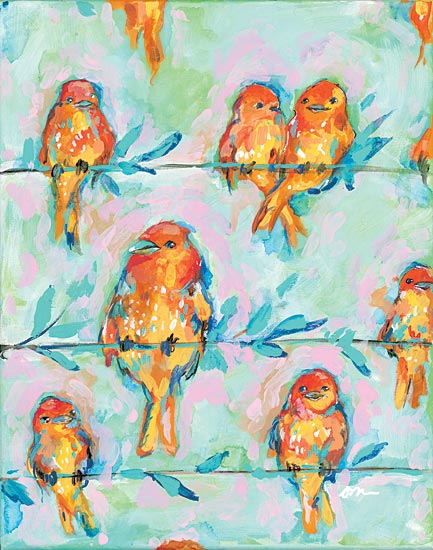 Jessica Mingo JM245 - JM245 - Spring - 12x16 Birds, Spring, Abstract, Watercolor from Penny Lane