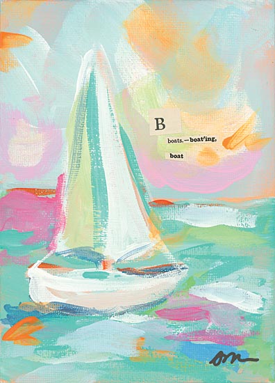 Jessica Mingo JM246 - JM246 - Sailboat I    - 12x16 Sailboat, Coastal, Abstract, Modern from Penny Lane