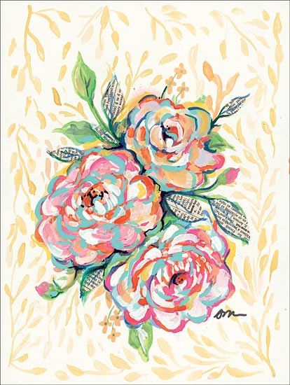 Jessica Mingo JM253 - JM253 - Vintage Rose - 12x16 Flowers, Roses, Abstract, Botanical from Penny Lane
