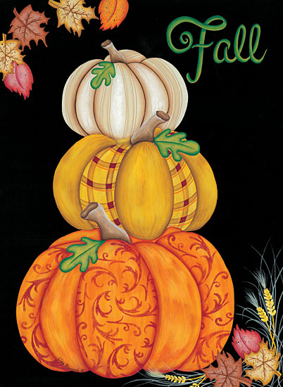 Lisa Kennedy KEN1024 - Fall Trio - 12x16 Fall, Harvest, Autumn, Pumpkins, Leaves, Chalkboard from Penny Lane