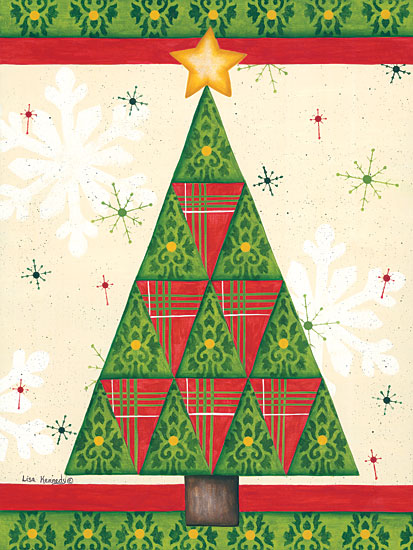 Lisa Kennedy KEN1055 - Triangle Tree - 12x16 Christmas Tree, Holidays, Primitive, Banners from Penny Lane